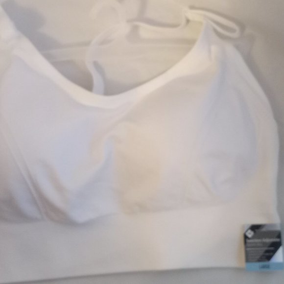 Bras Seamless Adjustable Sports NWT 2 Bras as Set White & Navy Blue - Picture 7 of 10